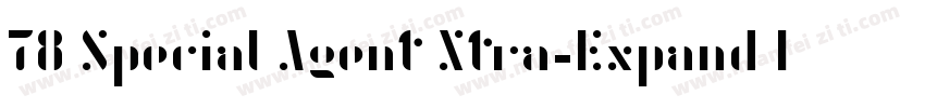 78 Special Agent Xtra-Expand Ital字体转换